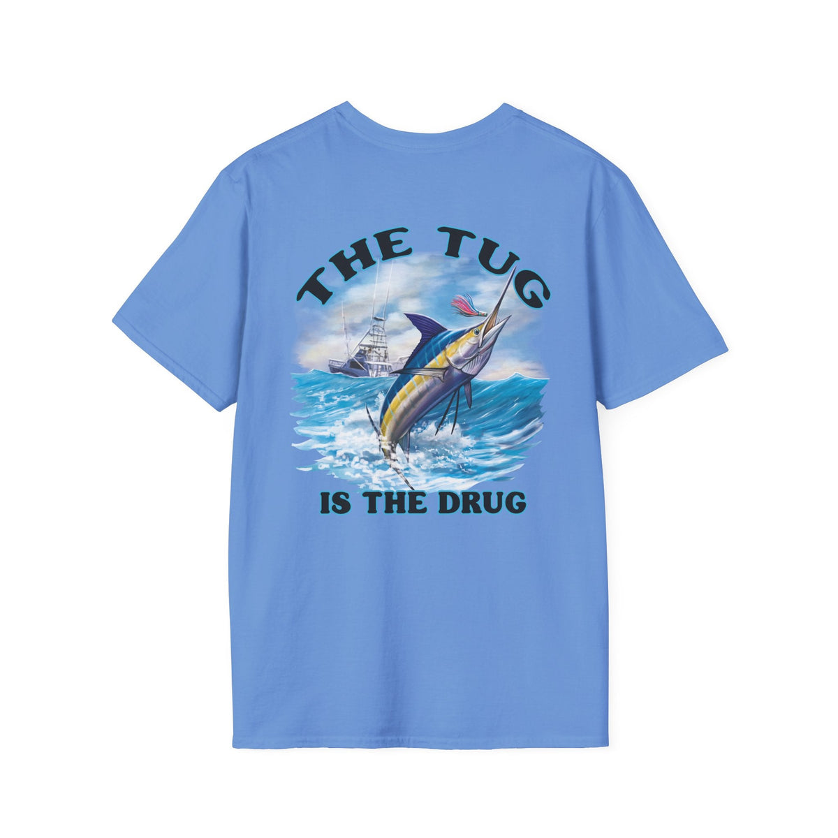 The Tug Is The Drug™ Fishing Enthusiast Unisex Softstyle T-Shirt | Coastal Vibes, Gift for Fishermen, Casual Wear, Outdoor Apparel, Beach Day - Get Tight Gear