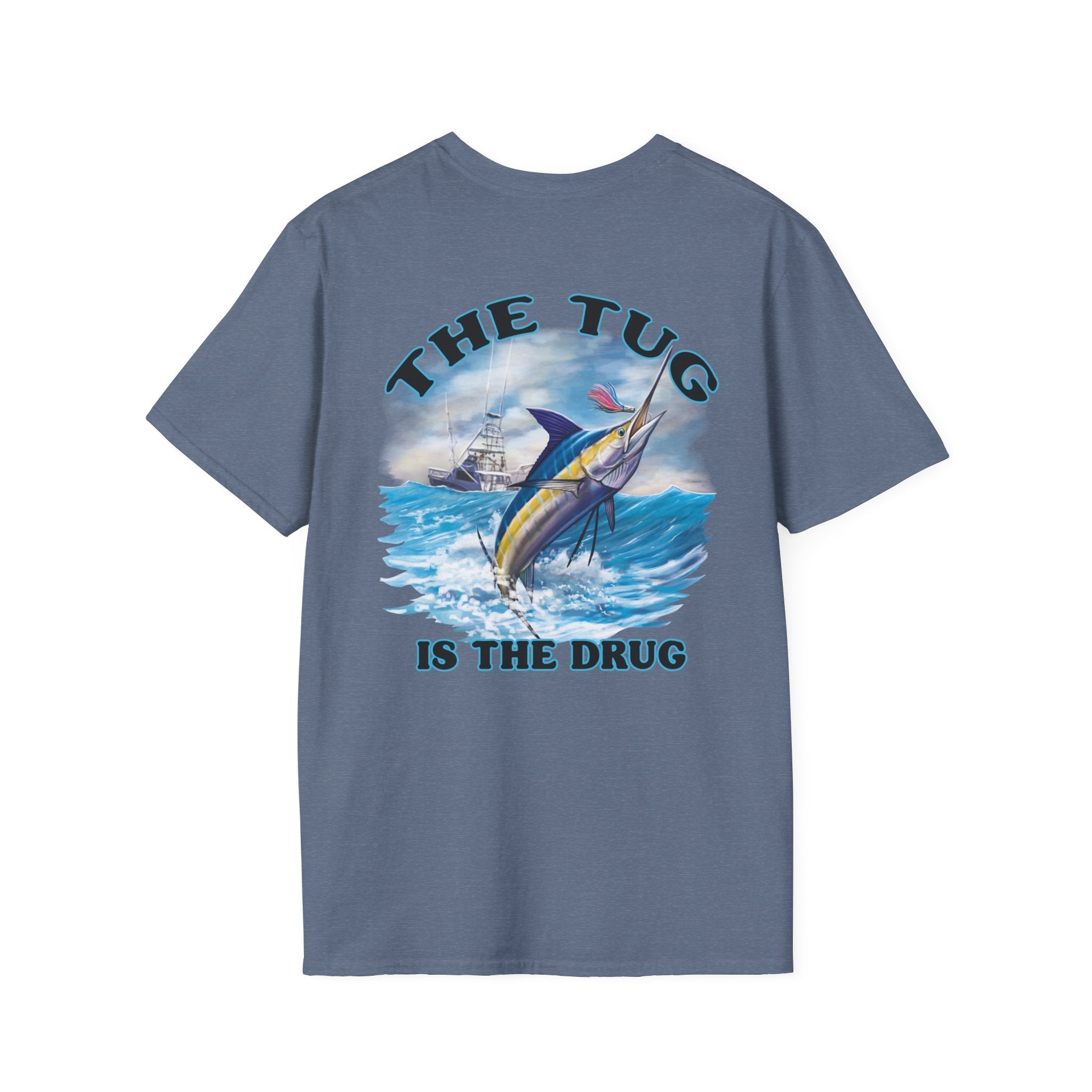 The Tug Is The Drug™ Fishing Enthusiast Unisex Softstyle T-Shirt | Coastal Vibes, Gift for Fishermen, Casual Wear, Outdoor Apparel, Beach Day - Get Tight Gear