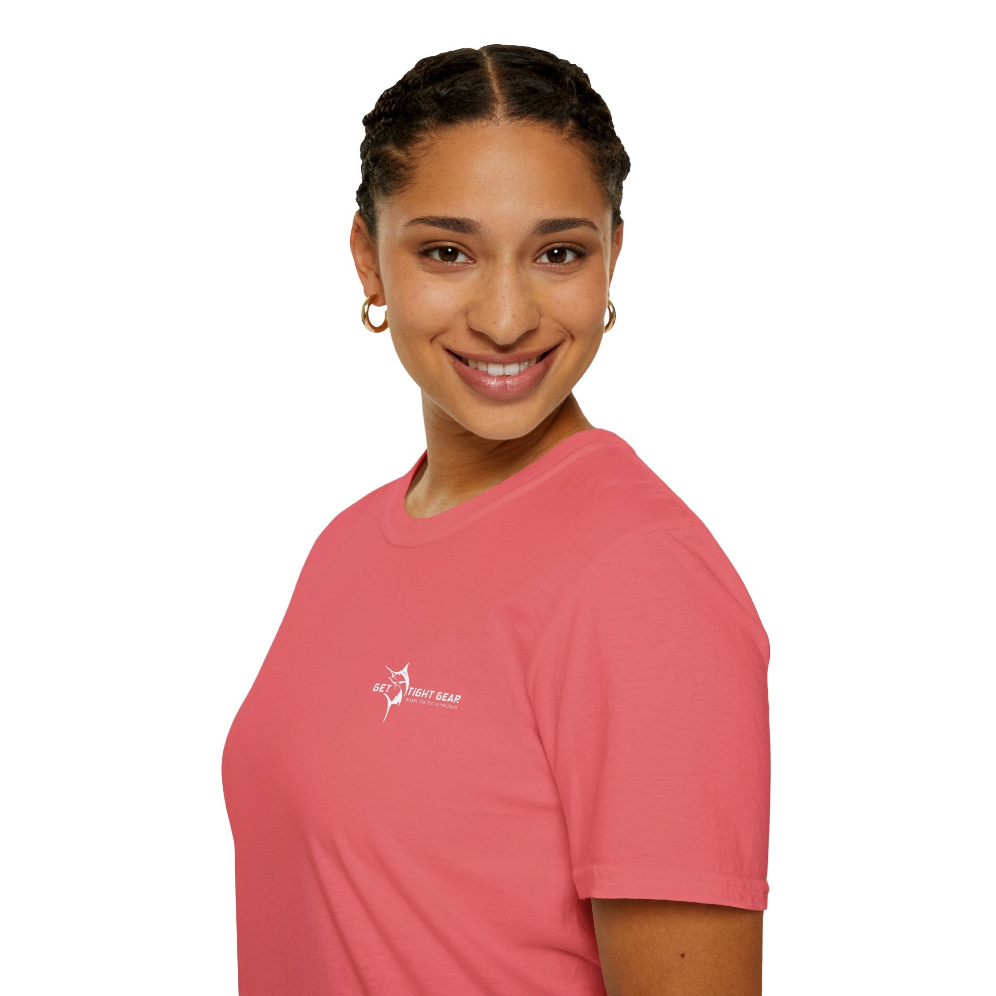The Tug Is The Drug™ Fishing Enthusiast Unisex Softstyle T-Shirt | Coastal Vibes, Gift for Fishermen, Casual Wear, Outdoor Apparel, Beach Day - Get Tight Gear