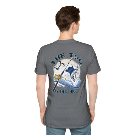 The Tug Is The Drug™ Fishing Enthusiast Unisex Softstyle T-Shirt | Coastal Vibes, Gift for Fishermen, Casual Wear, Outdoor Apparel, Beach Day - Get Tight Gear