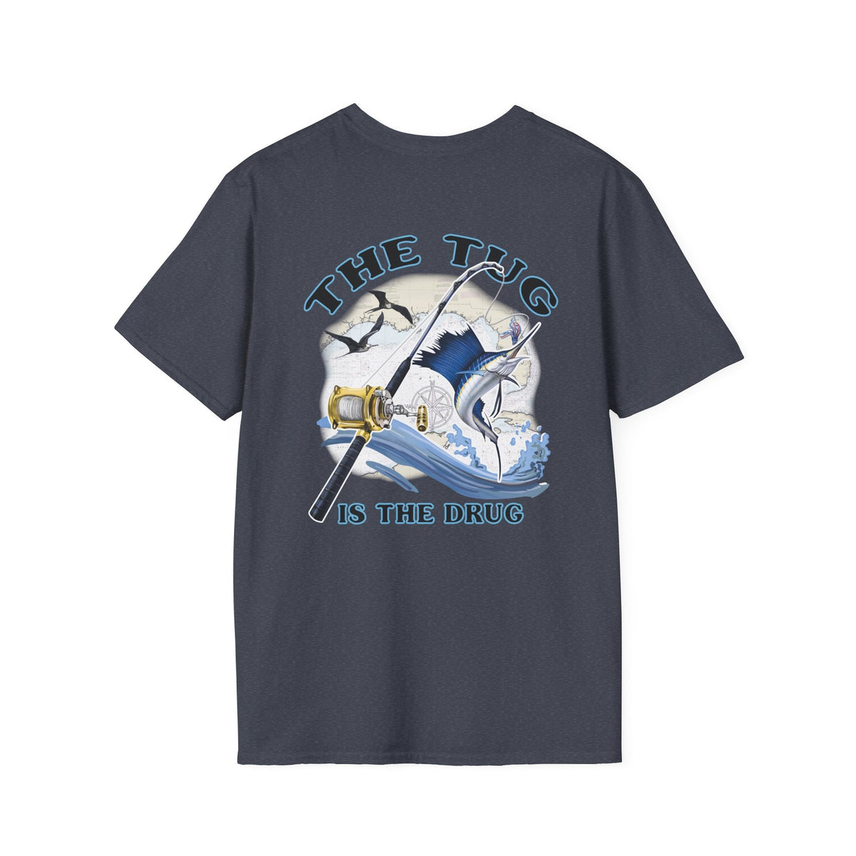 The Tug Is The Drug™ Fishing Enthusiast Unisex Softstyle T-Shirt | Coastal Vibes, Gift for Fishermen, Casual Wear, Outdoor Apparel, Beach Day - Get Tight Gear
