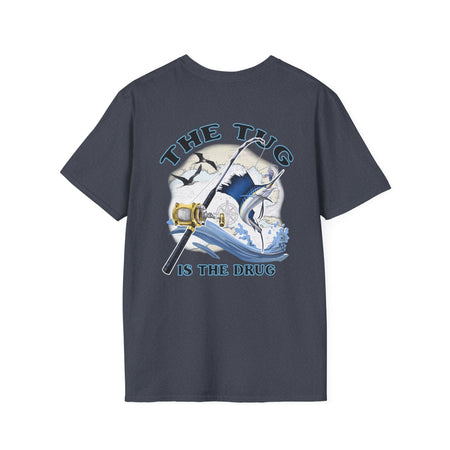 The Tug Is The Drug™ Fishing Enthusiast Unisex Softstyle T-Shirt | Coastal Vibes, Gift for Fishermen, Casual Wear, Outdoor Apparel, Beach Day - Get Tight Gear