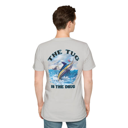 The Tug Is The Drug™ Fishing Enthusiast Unisex Softstyle T-Shirt | Coastal Vibes, Gift for Fishermen, Casual Wear, Outdoor Apparel, Beach Day - Get Tight Gear