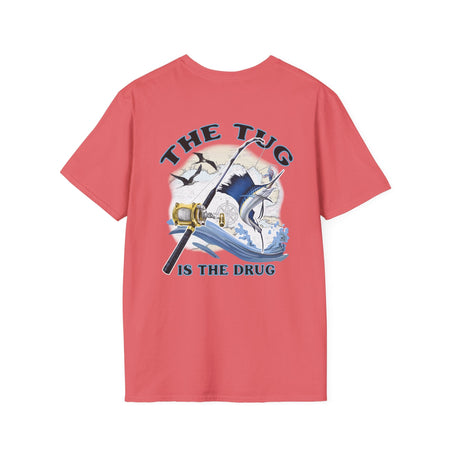 The Tug Is The Drug™ Fishing Enthusiast Unisex Softstyle T-Shirt | Coastal Vibes, Gift for Fishermen, Casual Wear, Outdoor Apparel, Beach Day - Get Tight Gear