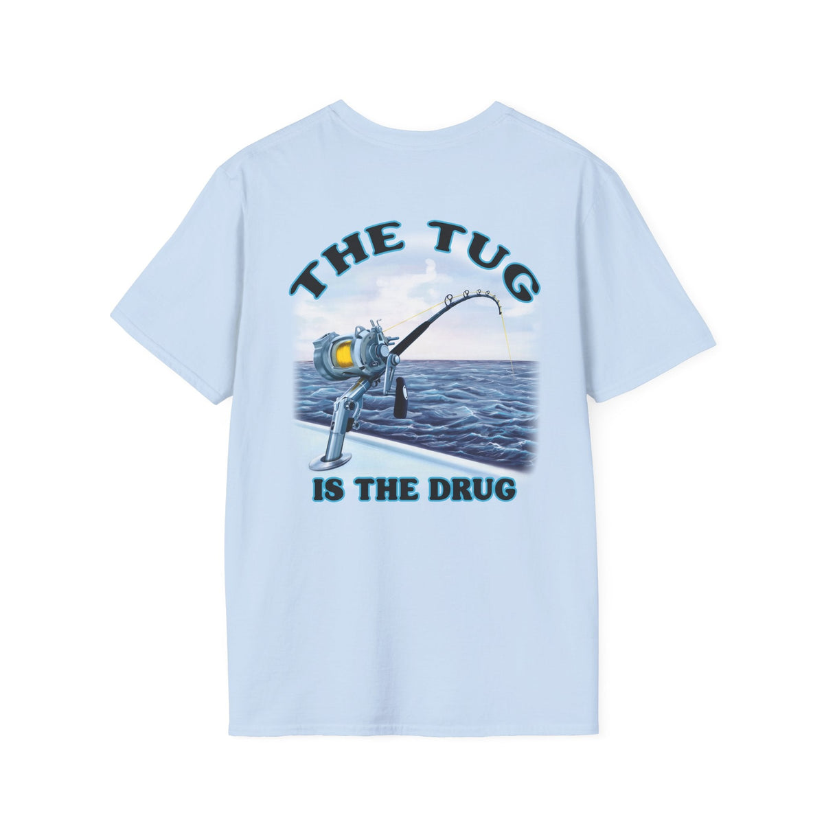 The Tug Is The Drug™ Fishing Enthusiast Unisex Softstyle T-Shirt | Coastal Vibes, Gift for Fishermen, Casual Wear, Outdoor Apparel, Beach Day - Get Tight Gear