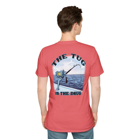 The Tug Is The Drug™ Fishing Enthusiast Unisex Softstyle T-Shirt | Coastal Vibes, Gift for Fishermen, Casual Wear, Outdoor Apparel, Beach Day - Get Tight Gear