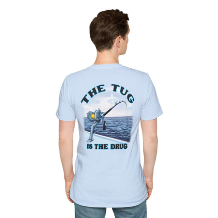 The Tug Is The Drug™ Fishing Enthusiast Unisex Softstyle T-Shirt | Coastal Vibes, Gift for Fishermen, Casual Wear, Outdoor Apparel, Beach Day - Get Tight Gear