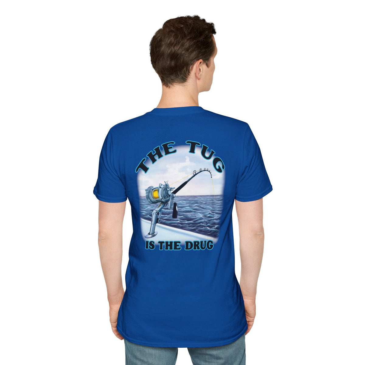 The Tug Is The Drug™ Fishing Enthusiast Unisex Softstyle T-Shirt | Coastal Vibes, Gift for Fishermen, Casual Wear, Outdoor Apparel, Beach Day - Get Tight Gear