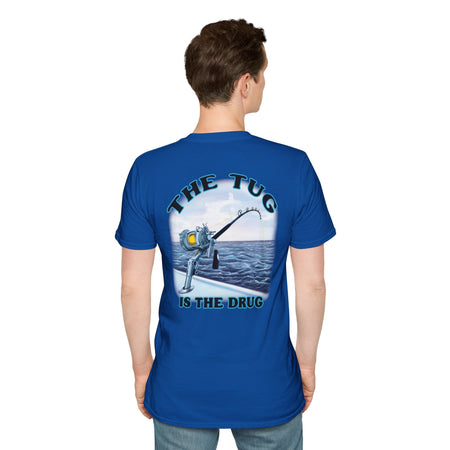 The Tug Is The Drug™ Fishing Enthusiast Unisex Softstyle T-Shirt | Coastal Vibes, Gift for Fishermen, Casual Wear, Outdoor Apparel, Beach Day - Get Tight Gear