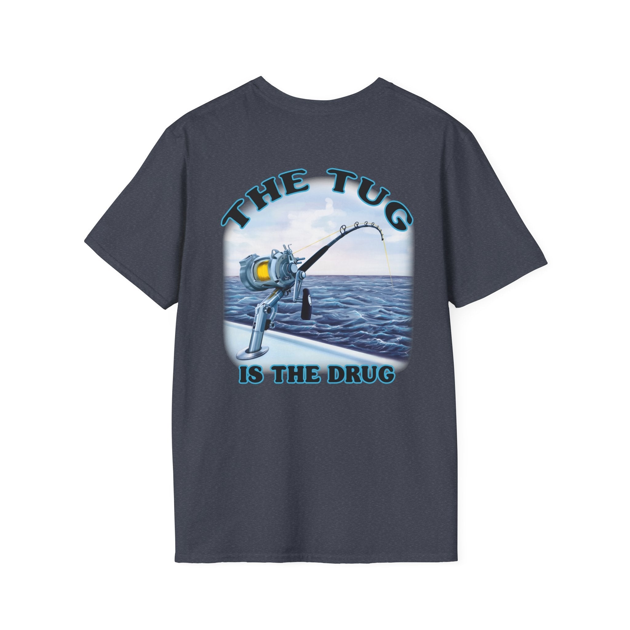 The Tug Is The Drug™ Fishing Enthusiast Unisex Softstyle T-Shirt | Coastal Vibes, Gift for Fishermen, Casual Wear, Outdoor Apparel, Beach Day - Get Tight Gear