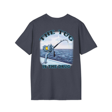 The Tug Is The Drug™ Fishing Enthusiast Unisex Softstyle T-Shirt | Coastal Vibes, Gift for Fishermen, Casual Wear, Outdoor Apparel, Beach Day - Get Tight Gear
