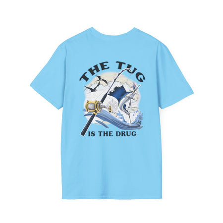The Tug Is The Drug™ Fishing Enthusiast Unisex Softstyle T-Shirt | Coastal Vibes, Gift for Fishermen, Casual Wear, Outdoor Apparel, Beach Day - Get Tight Gear