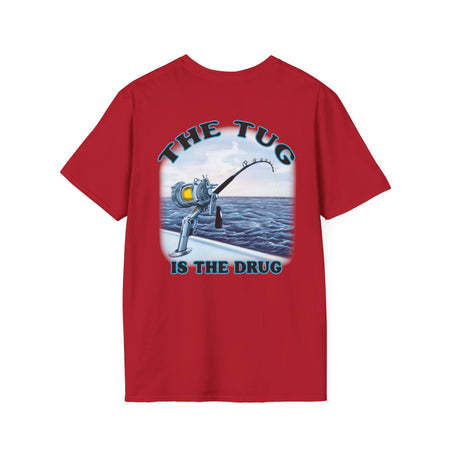 The Tug Is The Drug™ Fishing Enthusiast Unisex Softstyle T-Shirt | Coastal Vibes, Gift for Fishermen, Casual Wear, Outdoor Apparel, Beach Day - Get Tight Gear