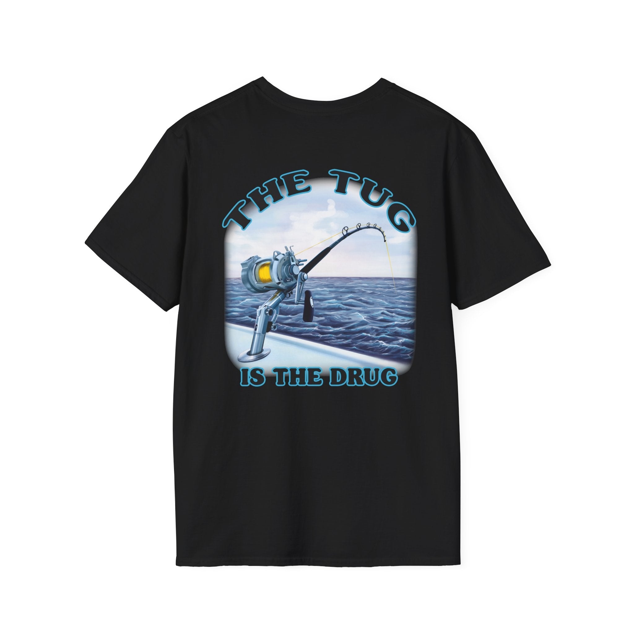 The Tug Is The Drug™ Fishing Enthusiast Unisex Softstyle T-Shirt | Coastal Vibes, Gift for Fishermen, Casual Wear, Outdoor Apparel, Beach Day - Get Tight Gear