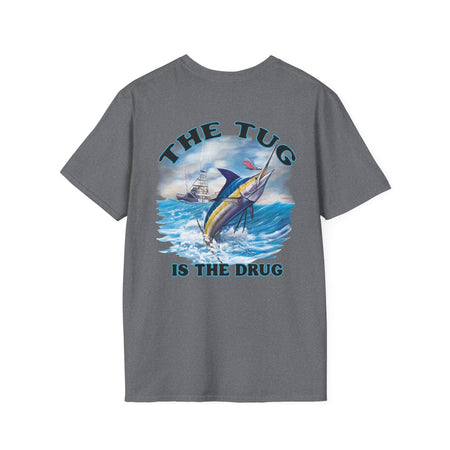 The Tug Is The Drug™ Fishing Enthusiast Unisex Softstyle T-Shirt | Coastal Vibes, Gift for Fishermen, Casual Wear, Outdoor Apparel, Beach Day - Get Tight Gear