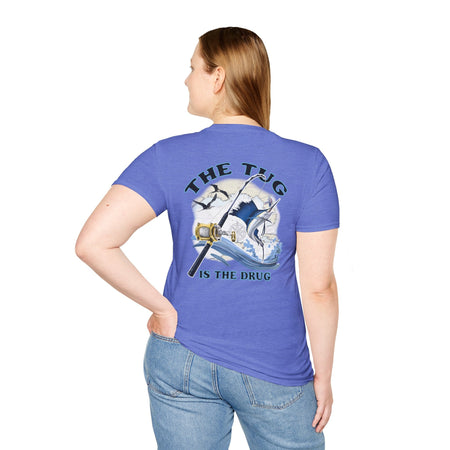 The Tug Is The Drug™ Fishing Enthusiast Unisex Softstyle T-Shirt | Coastal Vibes, Gift for Fishermen, Casual Wear, Outdoor Apparel, Beach Day - Get Tight Gear