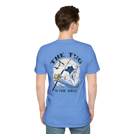 The Tug Is The Drug™ Fishing Enthusiast Unisex Softstyle T-Shirt | Coastal Vibes, Gift for Fishermen, Casual Wear, Outdoor Apparel, Beach Day - Get Tight Gear