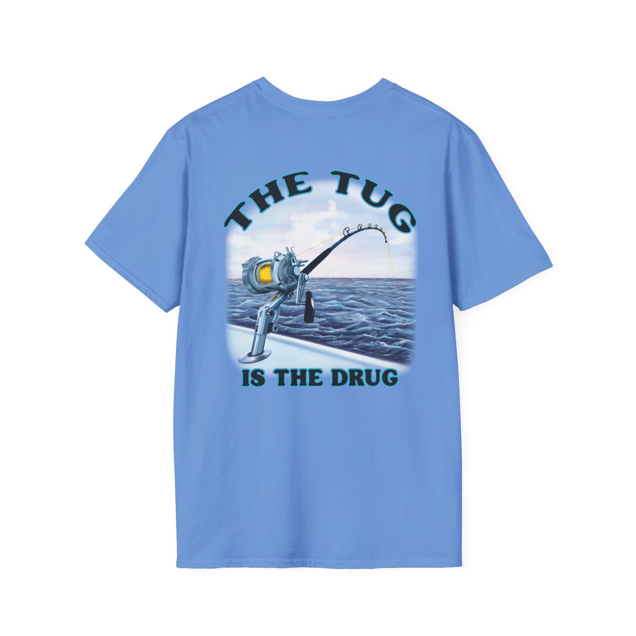 The Tug Is The Drug™ Fishing Enthusiast Unisex Softstyle T-Shirt | Coastal Vibes, Gift for Fishermen, Casual Wear, Outdoor Apparel, Beach Day - Get Tight Gear