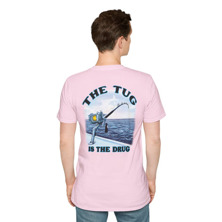 The Tug Is The Drug™ Fishing Enthusiast Unisex Softstyle T-Shirt | Coastal Vibes, Gift for Fishermen, Casual Wear, Outdoor Apparel, Beach Day - Get Tight Gear