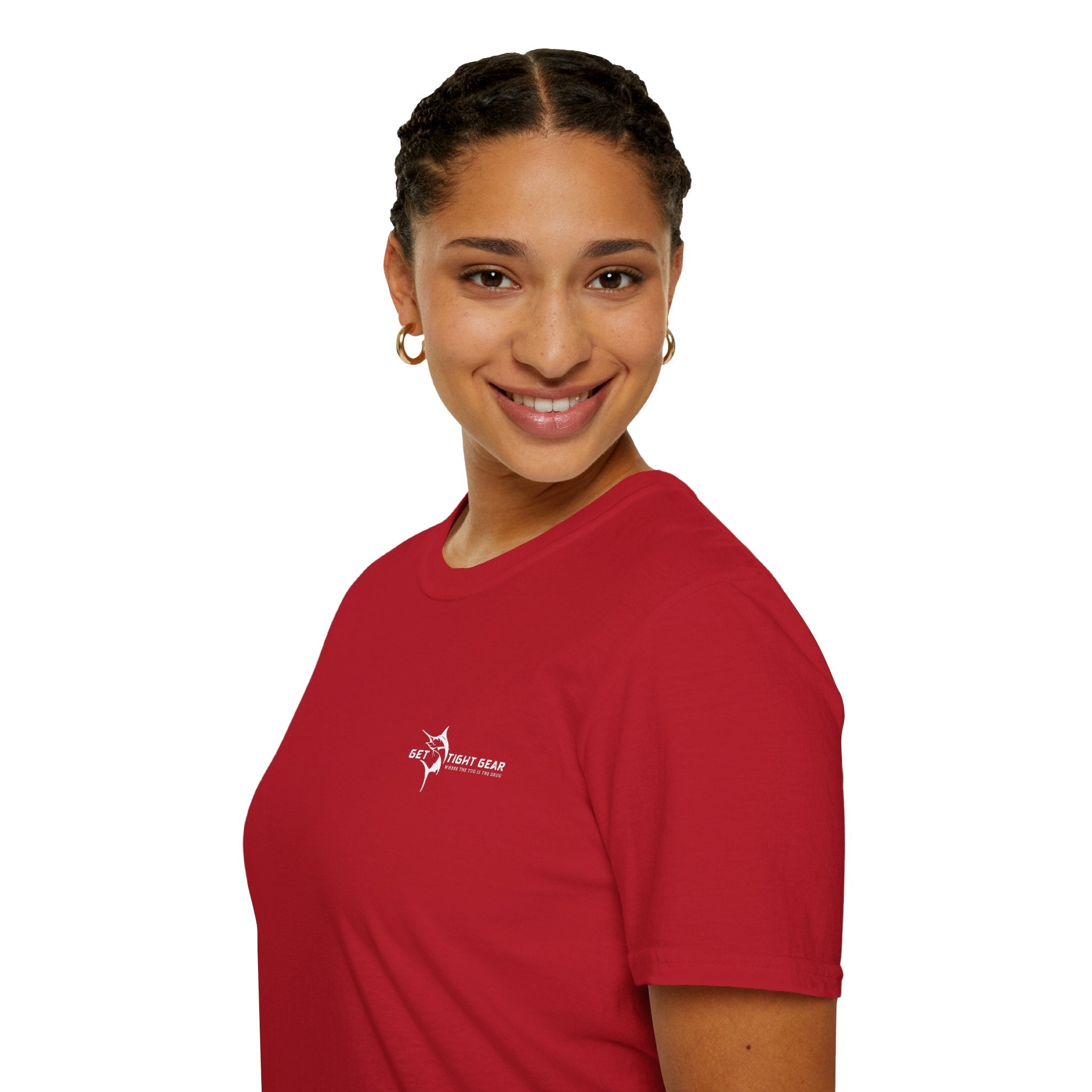 The Tug Is The Drug™ Fishing Enthusiast Unisex Softstyle T-Shirt | Coastal Vibes, Gift for Fishermen, Casual Wear, Outdoor Apparel, Beach Day - Get Tight Gear