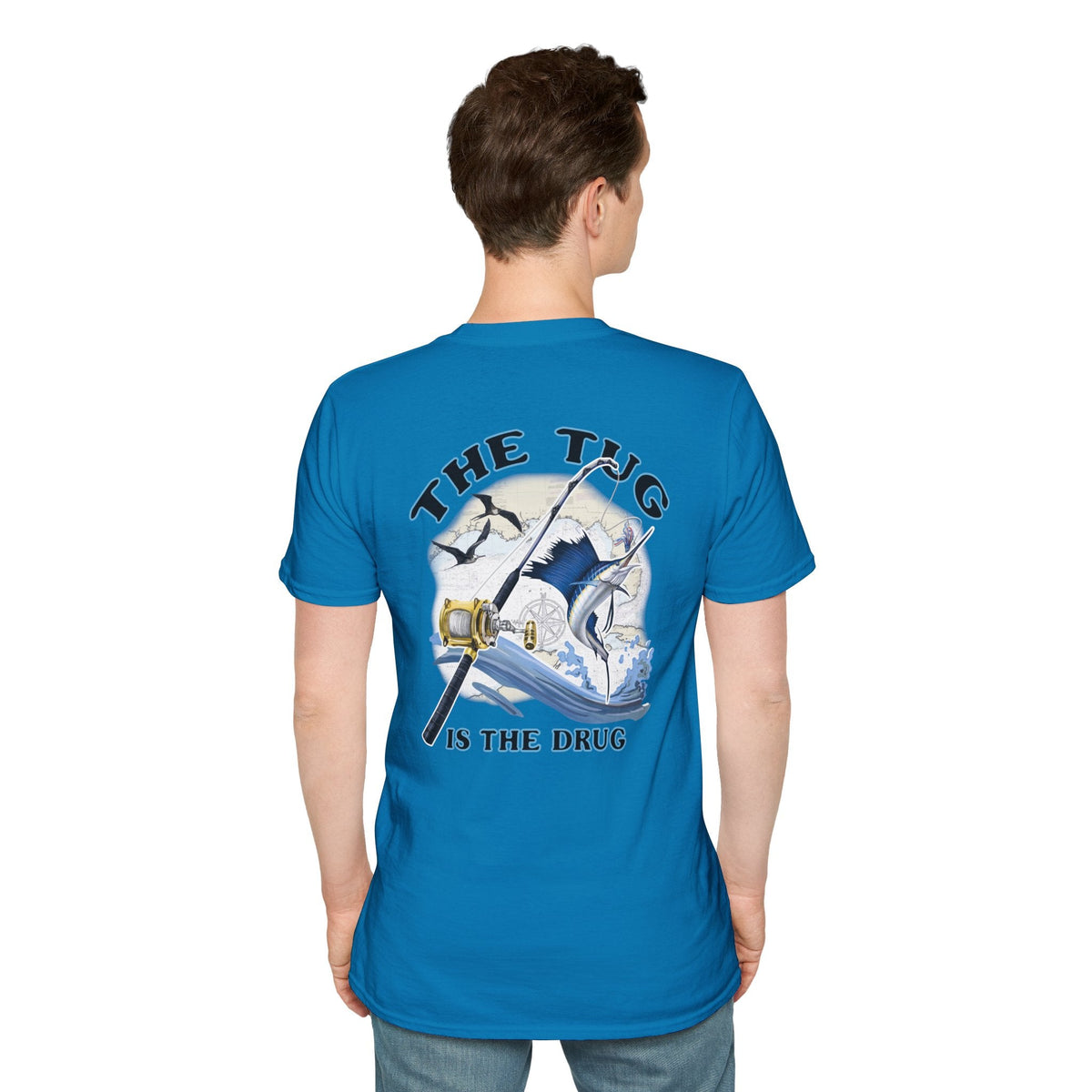 The Tug Is The Drug™ Fishing Enthusiast Unisex Softstyle T-Shirt | Coastal Vibes, Gift for Fishermen, Casual Wear, Outdoor Apparel, Beach Day - Get Tight Gear