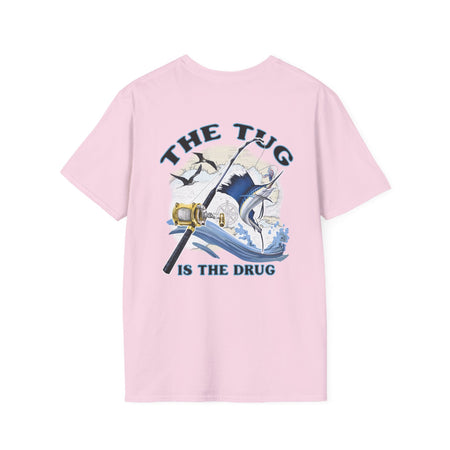 The Tug Is The Drug™ Fishing Enthusiast Unisex Softstyle T-Shirt | Coastal Vibes, Gift for Fishermen, Casual Wear, Outdoor Apparel, Beach Day - Get Tight Gear
