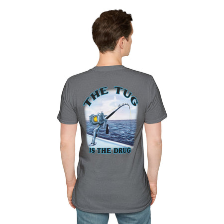 The Tug Is The Drug™ Fishing Enthusiast Unisex Softstyle T-Shirt | Coastal Vibes, Gift for Fishermen, Casual Wear, Outdoor Apparel, Beach Day - Get Tight Gear