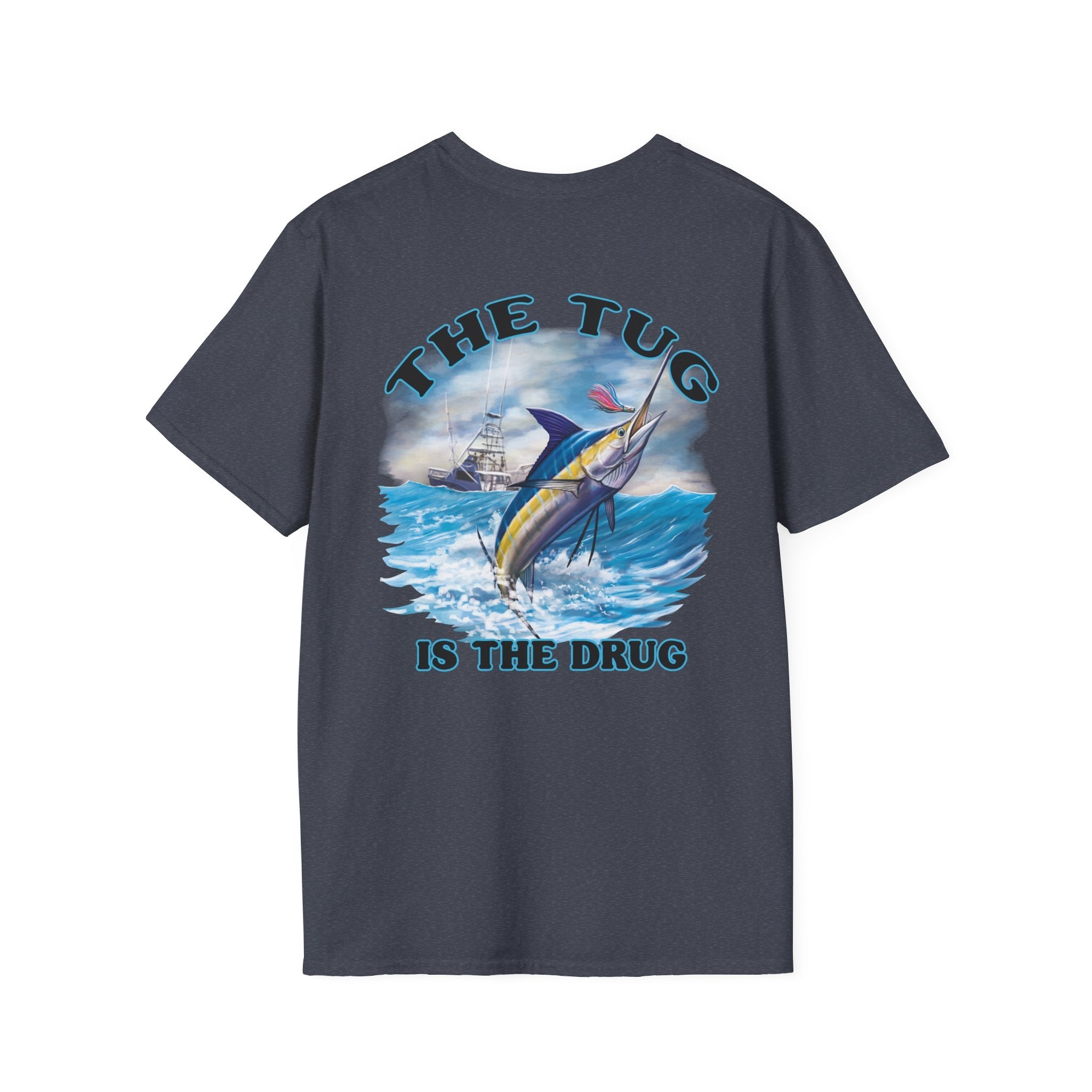 The Tug Is The Drug™ Fishing Enthusiast Unisex Softstyle T-Shirt | Coastal Vibes, Gift for Fishermen, Casual Wear, Outdoor Apparel, Beach Day - Get Tight Gear