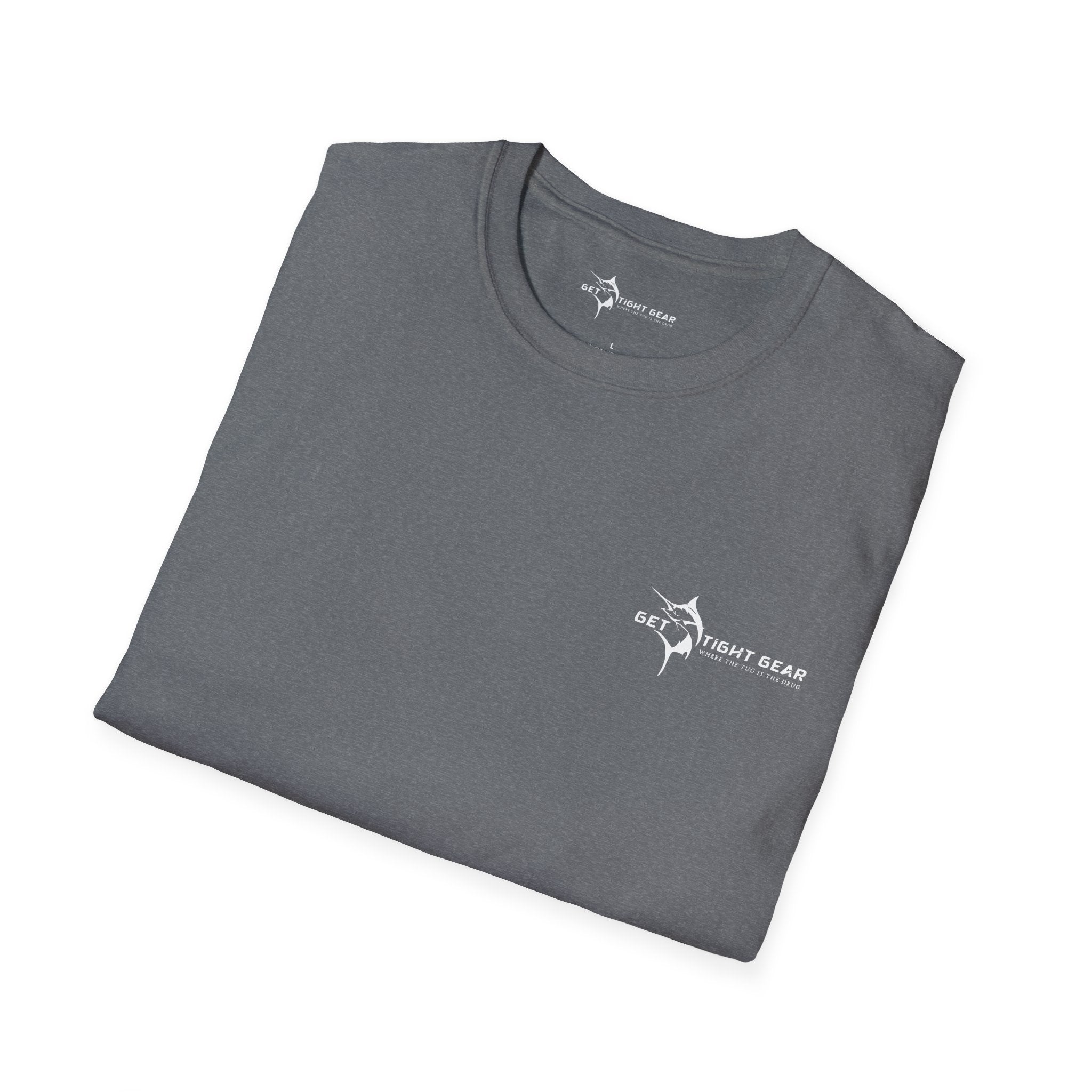 The Tug Is The Drug™ Fishing Enthusiast Unisex Softstyle T-Shirt | Coastal Vibes, Gift for Fishermen, Casual Wear, Outdoor Apparel, Beach Day - Get Tight Gear
