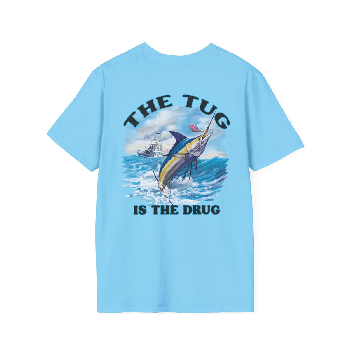 The Tug Is The Drug™ Fishing Enthusiast Unisex Softstyle T-Shirt | Coastal Vibes, Gift for Fishermen, Casual Wear, Outdoor Apparel, Beach Day - Get Tight Gear