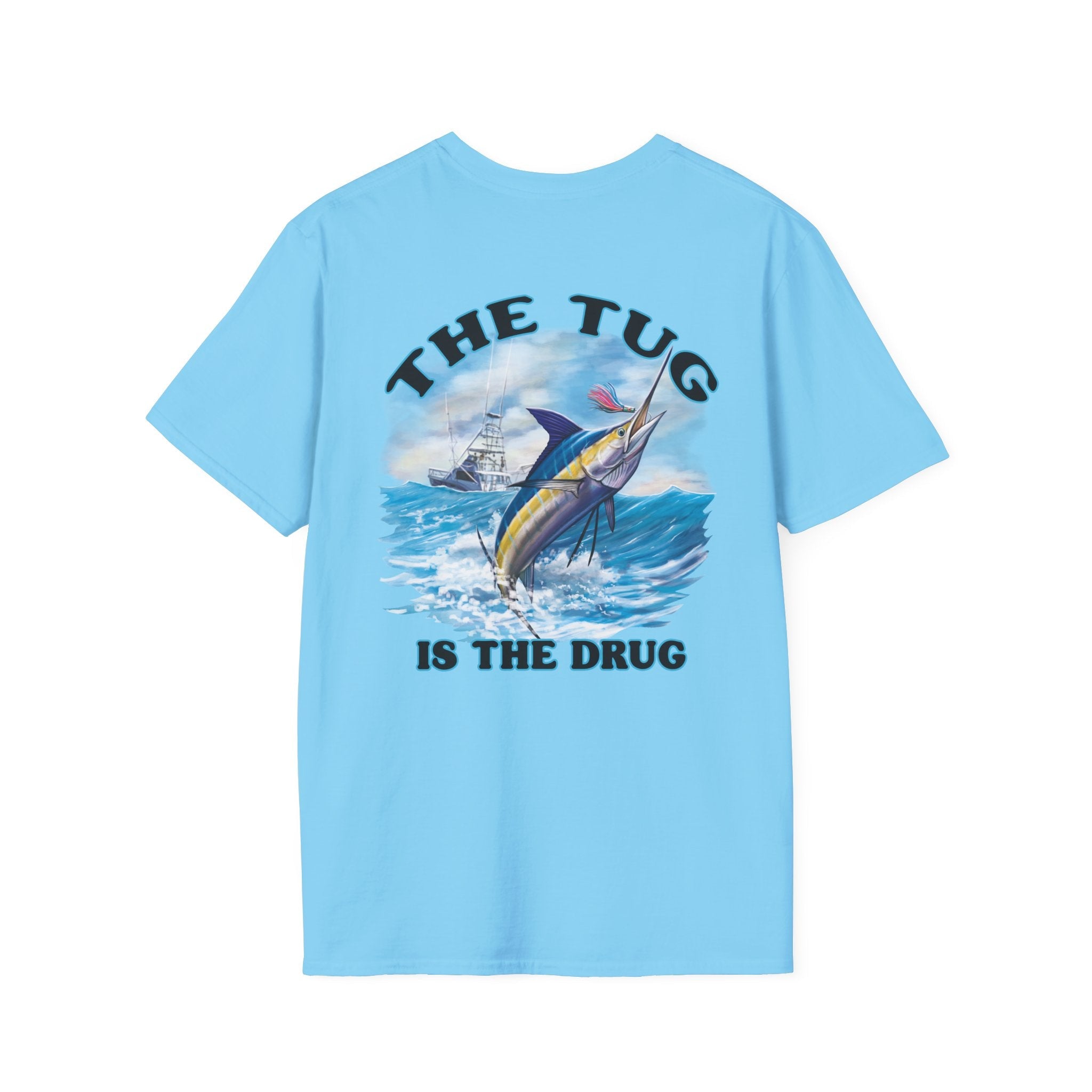 The Tug Is The Drug™ Fishing Enthusiast Unisex Softstyle T-Shirt | Coastal Vibes, Gift for Fishermen, Casual Wear, Outdoor Apparel, Beach Day - Get Tight Gear