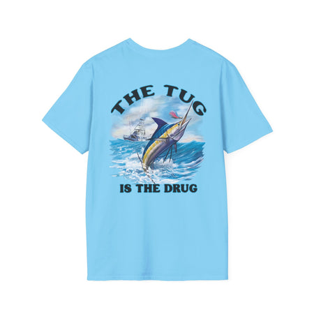 The Tug Is The Drug™ Fishing Enthusiast Unisex Softstyle T-Shirt | Coastal Vibes, Gift for Fishermen, Casual Wear, Outdoor Apparel, Beach Day - Get Tight Gear