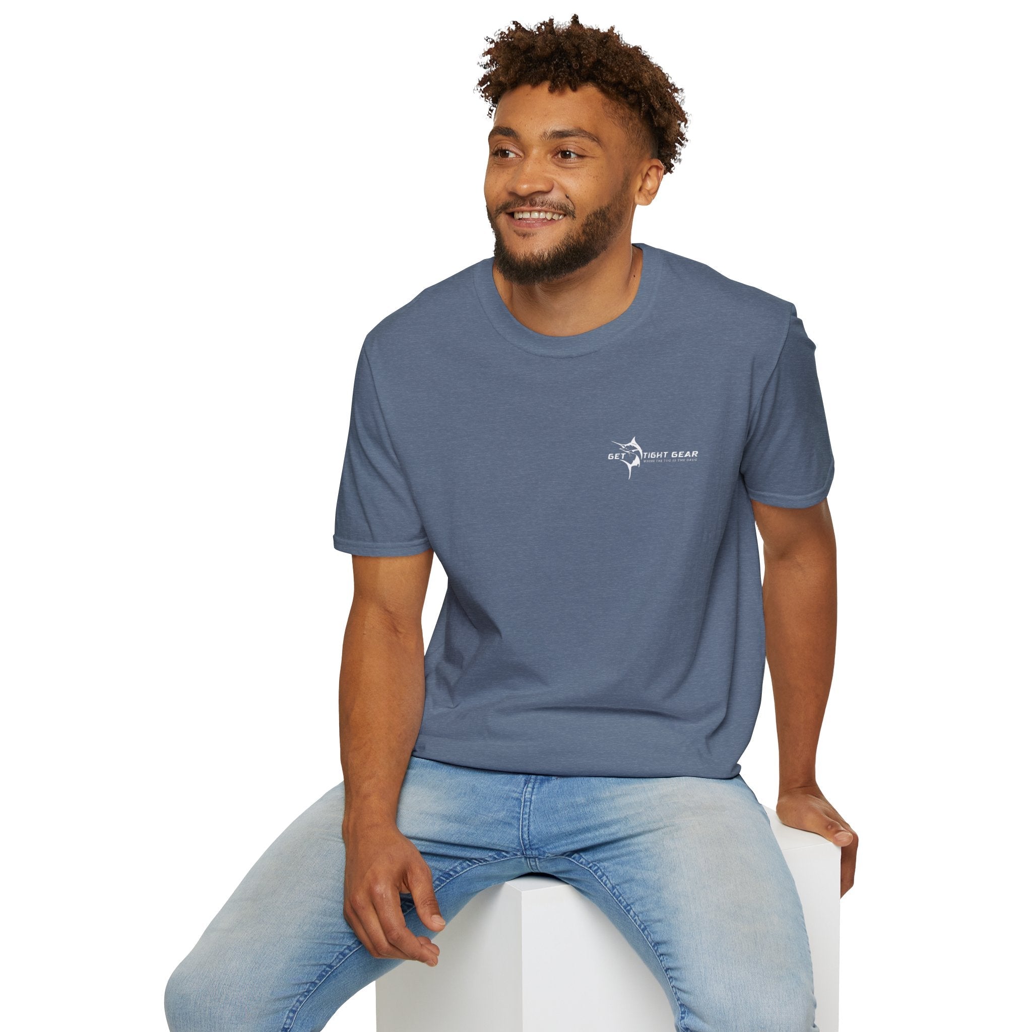 The Tug Is The Drug™ Fishing Enthusiast Unisex Softstyle T-Shirt | Coastal Vibes, Gift for Fishermen, Casual Wear, Outdoor Apparel, Beach Day - Get Tight Gear