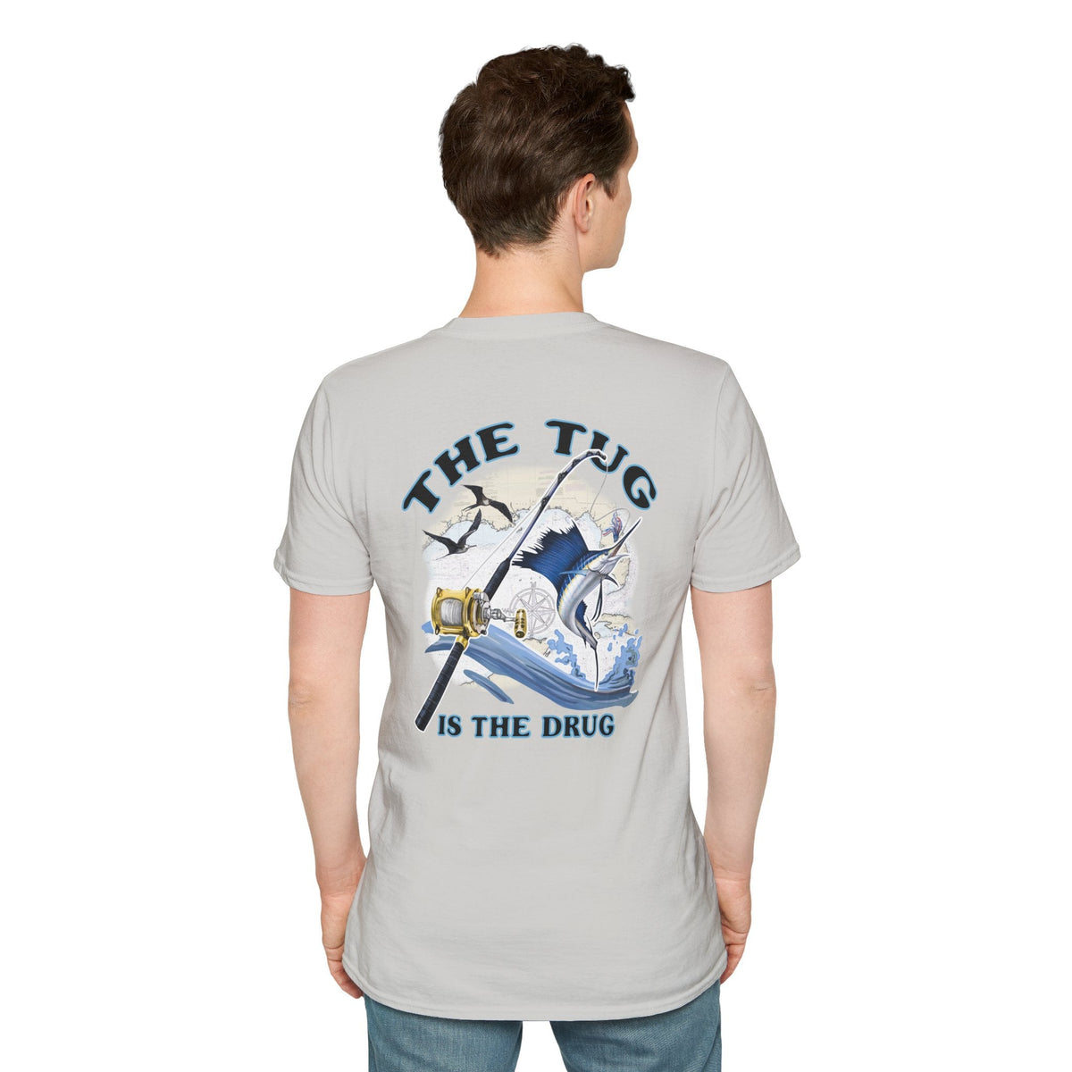 The Tug Is The Drug™ Fishing Enthusiast Unisex Softstyle T-Shirt | Coastal Vibes, Gift for Fishermen, Casual Wear, Outdoor Apparel, Beach Day - Get Tight Gear