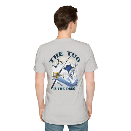 The Tug Is The Drug™ Fishing Enthusiast Unisex Softstyle T-Shirt | Coastal Vibes, Gift for Fishermen, Casual Wear, Outdoor Apparel, Beach Day - Get Tight Gear