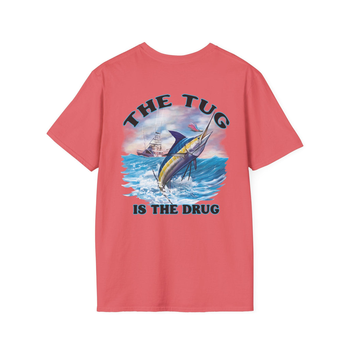 The Tug Is The Drug™ Fishing Enthusiast Unisex Softstyle T-Shirt | Coastal Vibes, Gift for Fishermen, Casual Wear, Outdoor Apparel, Beach Day - Get Tight Gear