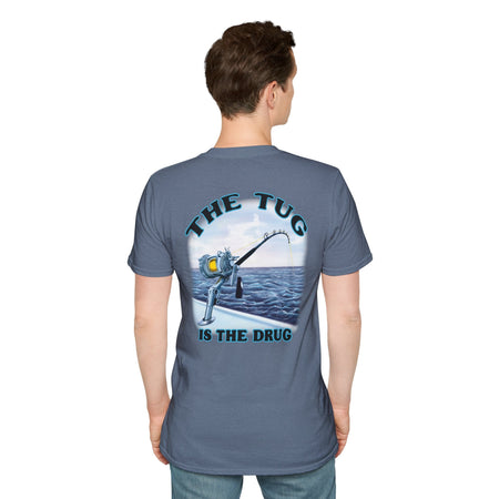 The Tug Is The Drug™ Fishing Enthusiast Unisex Softstyle T-Shirt | Coastal Vibes, Gift for Fishermen, Casual Wear, Outdoor Apparel, Beach Day - Get Tight Gear