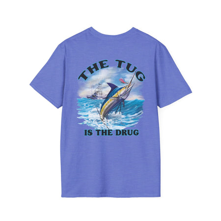 The Tug Is The Drug™ Fishing Enthusiast Unisex Softstyle T-Shirt | Coastal Vibes, Gift for Fishermen, Casual Wear, Outdoor Apparel, Beach Day - Get Tight Gear