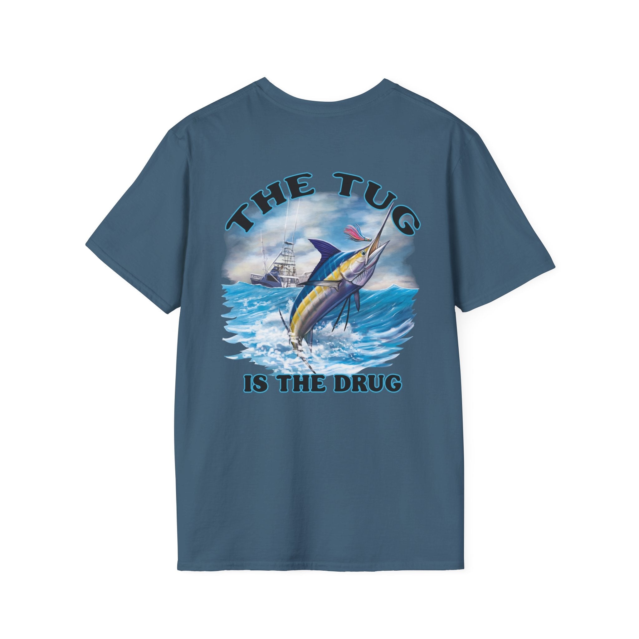 The Tug Is The Drug™ Fishing Enthusiast Unisex Softstyle T-Shirt | Coastal Vibes, Gift for Fishermen, Casual Wear, Outdoor Apparel, Beach Day - Get Tight Gear