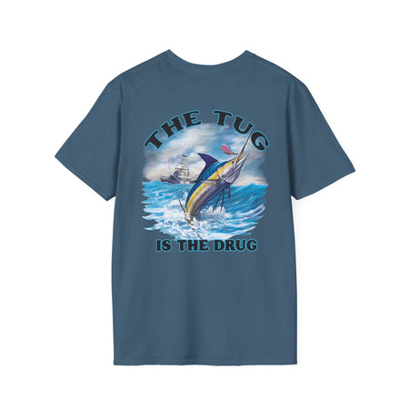 The Tug Is The Drug™ Fishing Enthusiast Unisex Softstyle T-Shirt | Coastal Vibes, Gift for Fishermen, Casual Wear, Outdoor Apparel, Beach Day - Get Tight Gear