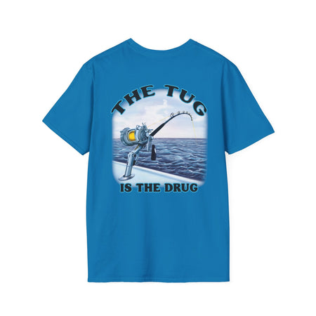 The Tug Is The Drug™ Fishing Enthusiast Unisex Softstyle T-Shirt | Coastal Vibes, Gift for Fishermen, Casual Wear, Outdoor Apparel, Beach Day - Get Tight Gear