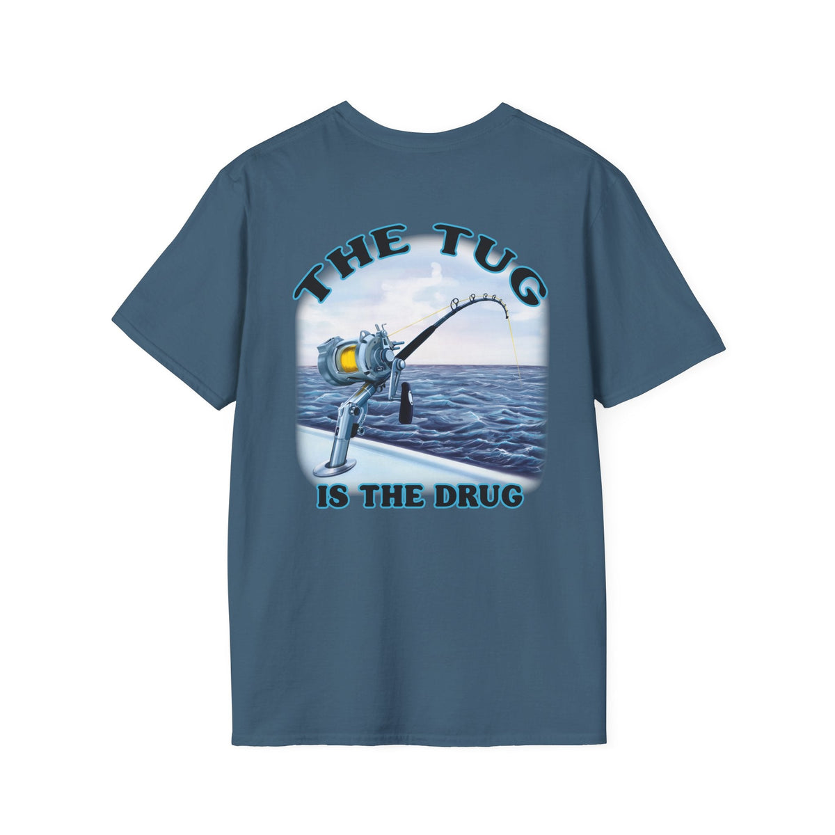 The Tug Is The Drug™ Fishing Enthusiast Unisex Softstyle T-Shirt | Coastal Vibes, Gift for Fishermen, Casual Wear, Outdoor Apparel, Beach Day - Get Tight Gear