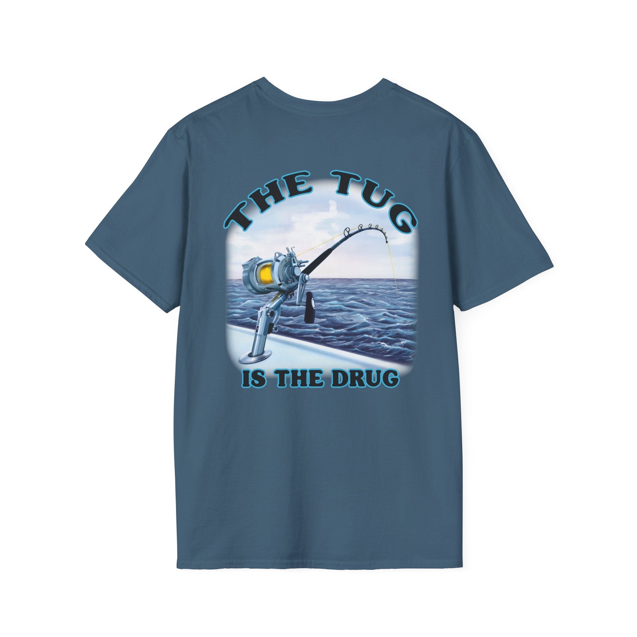 The Tug Is The Drug™ Fishing Enthusiast Unisex Softstyle T-Shirt | Coastal Vibes, Gift for Fishermen, Casual Wear, Outdoor Apparel, Beach Day - Get Tight Gear