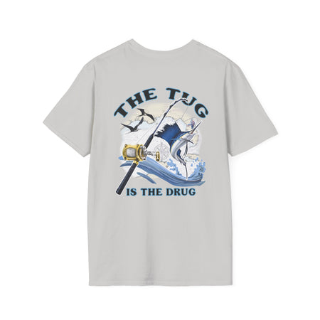 The Tug Is The Drug™ Fishing Enthusiast Unisex Softstyle T-Shirt | Coastal Vibes, Gift for Fishermen, Casual Wear, Outdoor Apparel, Beach Day - Get Tight Gear