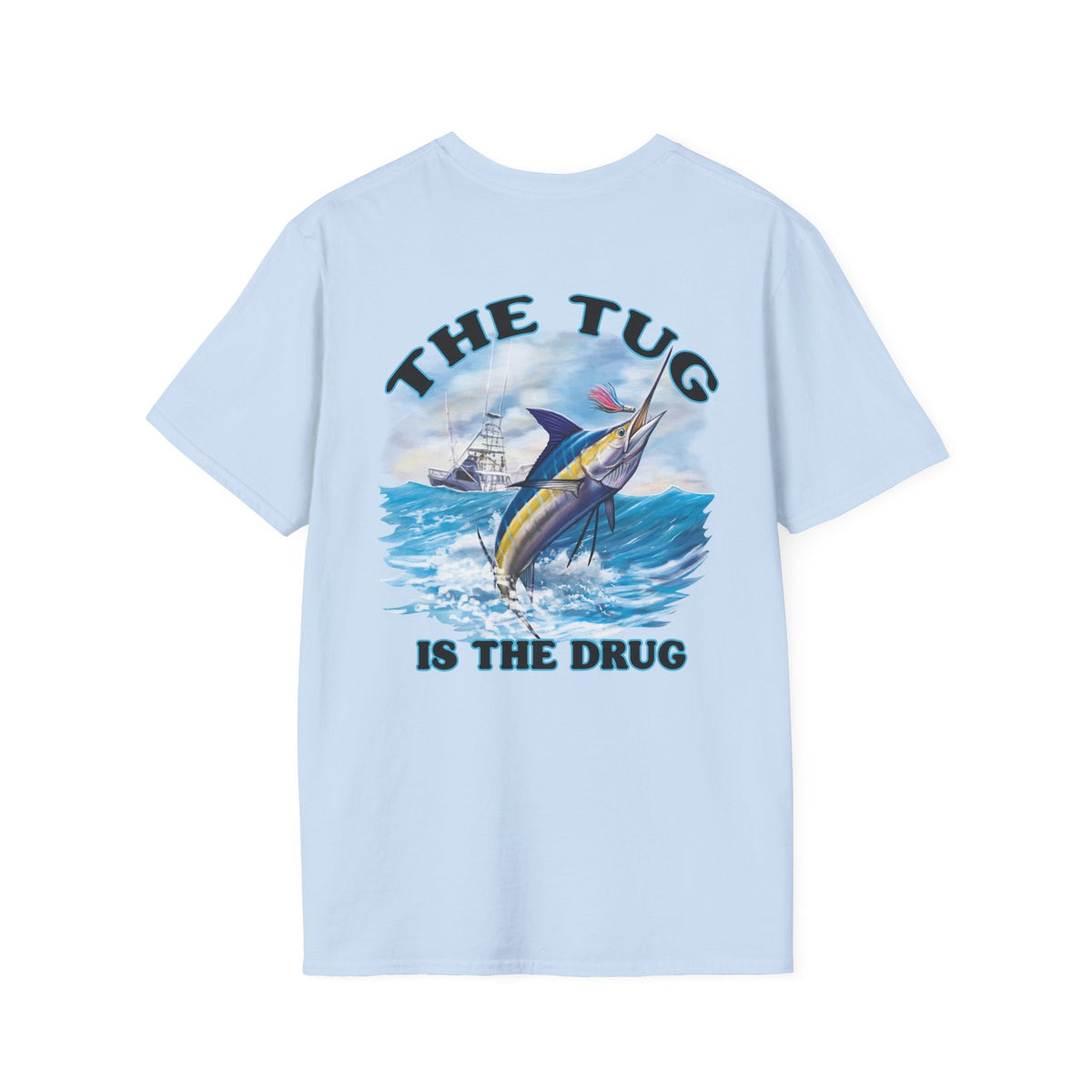 The Tug Is The Drug™ Fishing Enthusiast Unisex Softstyle T-Shirt | Coastal Vibes, Gift for Fishermen, Casual Wear, Outdoor Apparel, Beach Day - Get Tight Gear