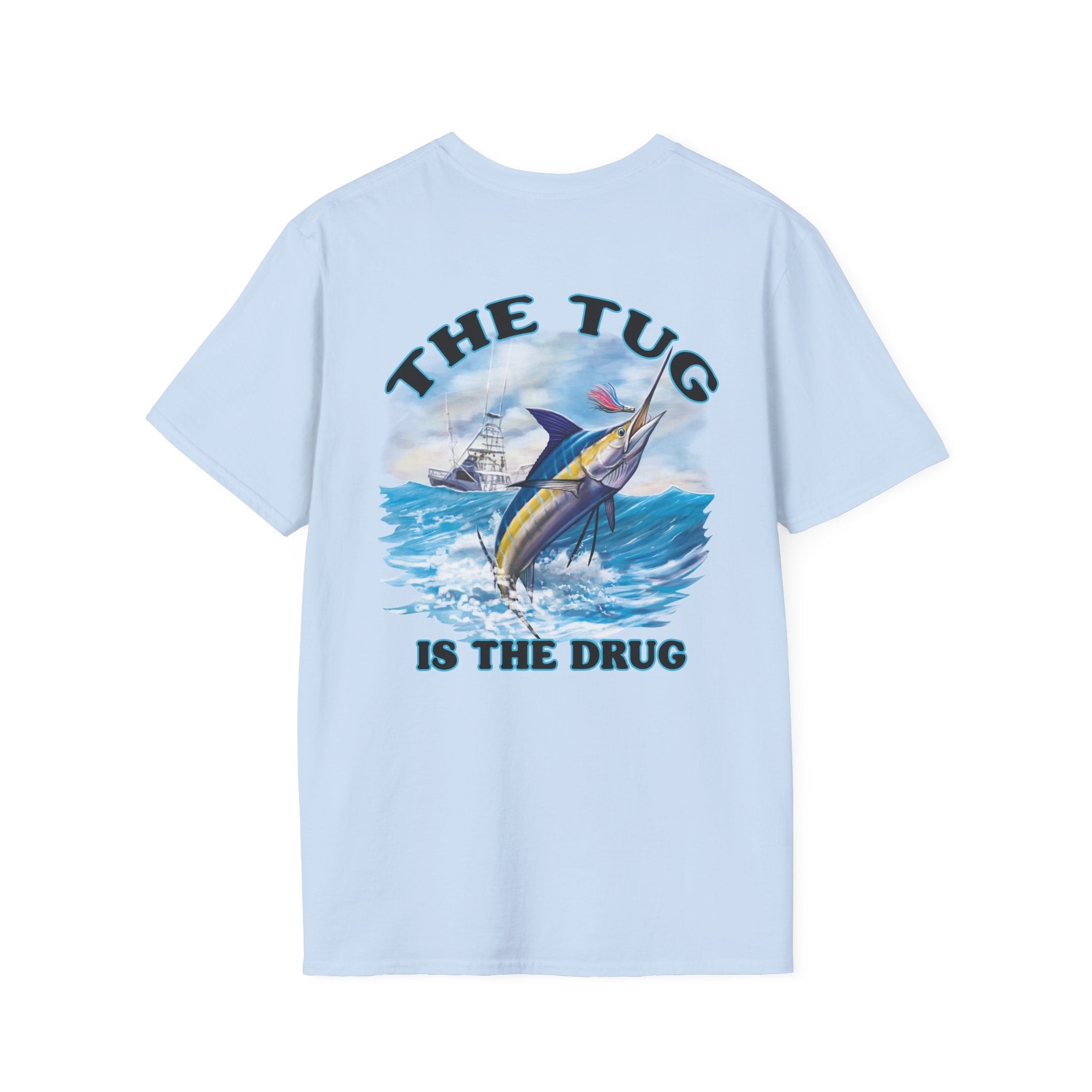 The Tug Is The Drug™ Fishing Enthusiast Unisex Softstyle T-Shirt | Coastal Vibes, Gift for Fishermen, Casual Wear, Outdoor Apparel, Beach Day - Get Tight Gear