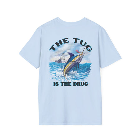 The Tug Is The Drug™ Fishing Enthusiast Unisex Softstyle T-Shirt | Coastal Vibes, Gift for Fishermen, Casual Wear, Outdoor Apparel, Beach Day - Get Tight Gear