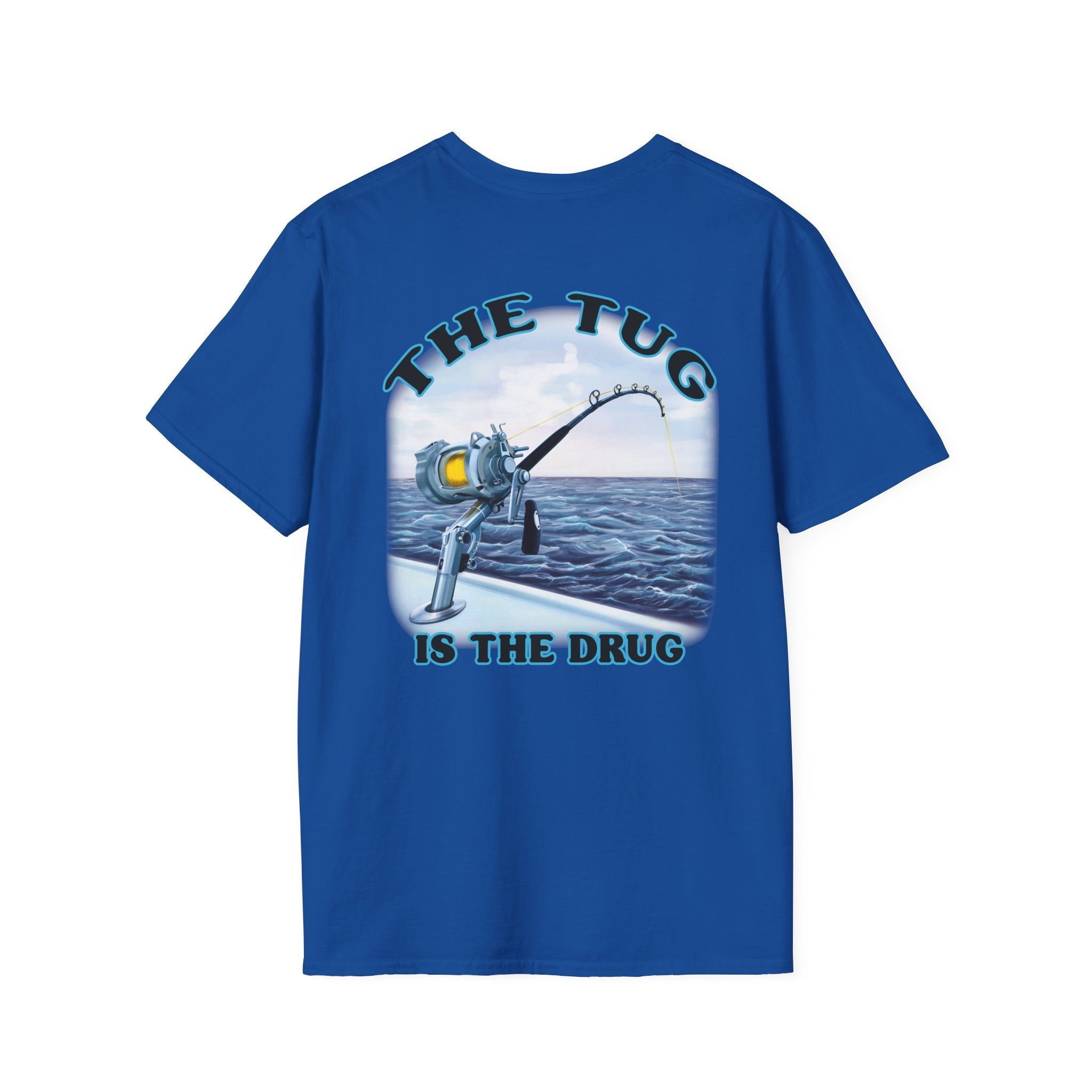 The Tug Is The Drug™ Fishing Enthusiast Unisex Softstyle T-Shirt | Coastal Vibes, Gift for Fishermen, Casual Wear, Outdoor Apparel, Beach Day - Get Tight Gear