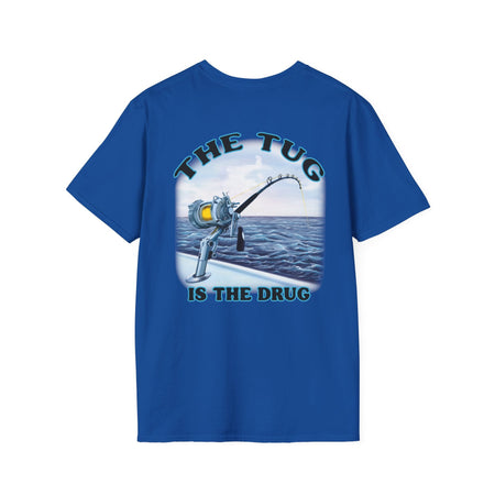 The Tug Is The Drug™ Fishing Enthusiast Unisex Softstyle T-Shirt | Coastal Vibes, Gift for Fishermen, Casual Wear, Outdoor Apparel, Beach Day - Get Tight Gear