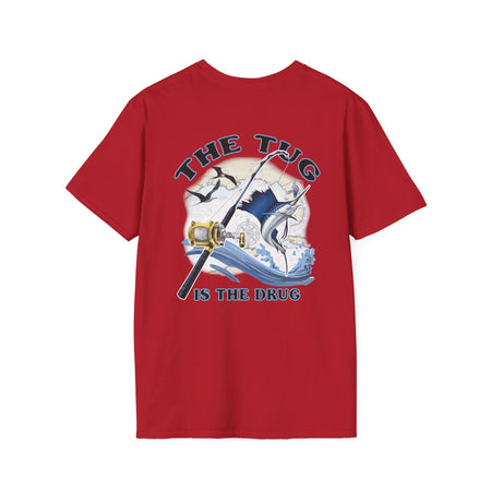The Tug Is The Drug™ Fishing Enthusiast Unisex Softstyle T-Shirt | Coastal Vibes, Gift for Fishermen, Casual Wear, Outdoor Apparel, Beach Day - Get Tight Gear